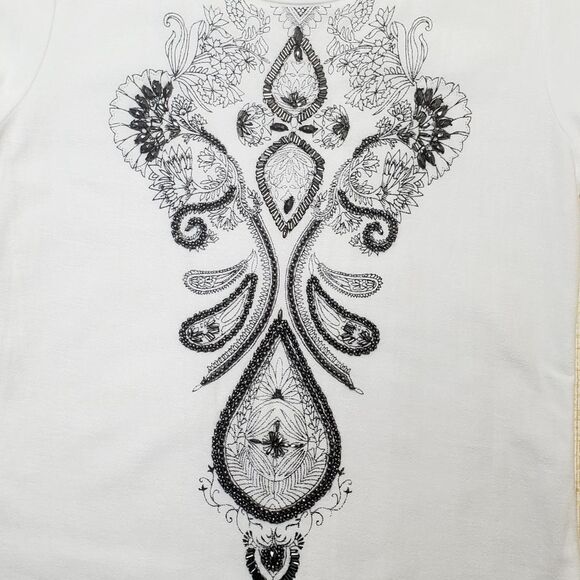 VENUS White Mini Embellished  Scoop Neck Dress Size XS - Picture 4 of 8